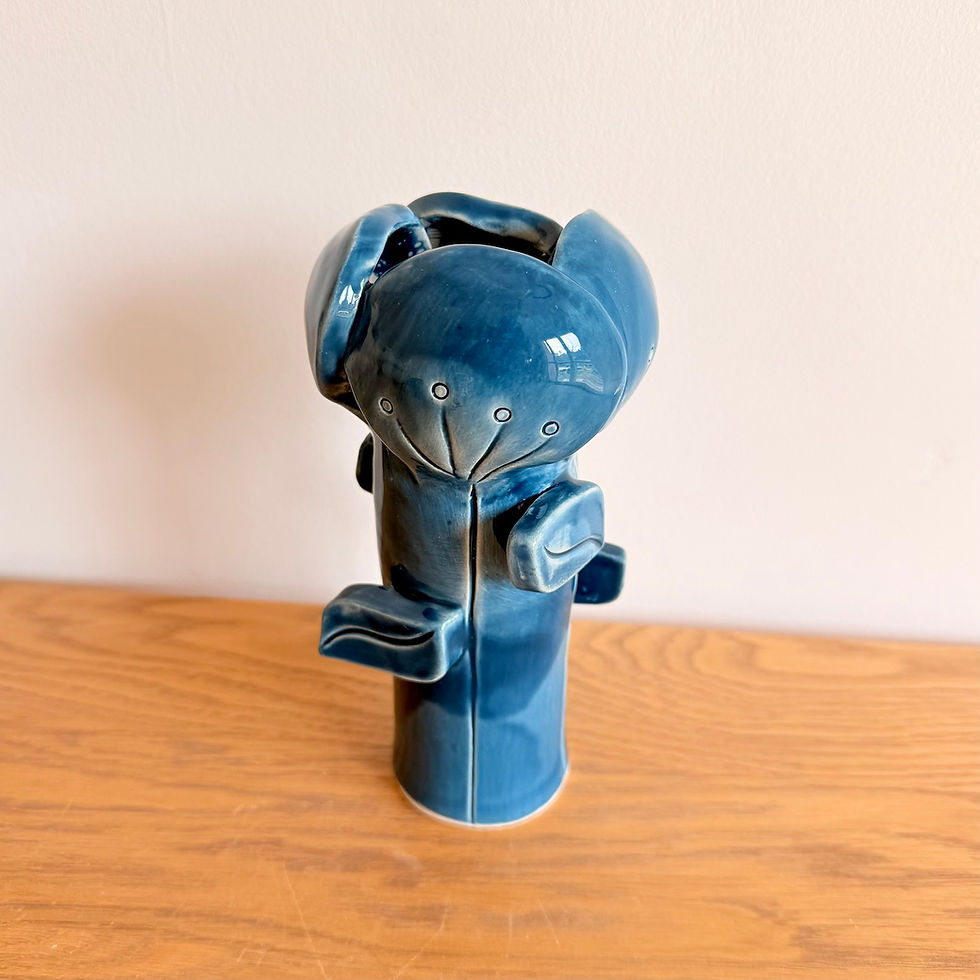 Thumbnail: vase fleur bleu M