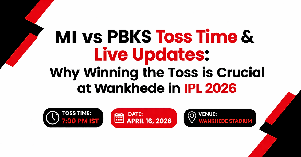 MI vs PBKS Toss Time & Live Updates: Why Winning the Toss is Crucial at Wankhede in IPL 2026