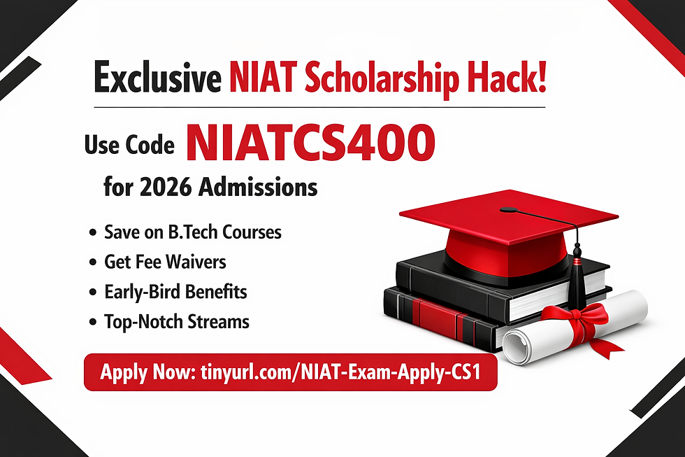 Exclusive NIAT Scholarship Hack: Use Code NIATCS400 for 2026 Admissions