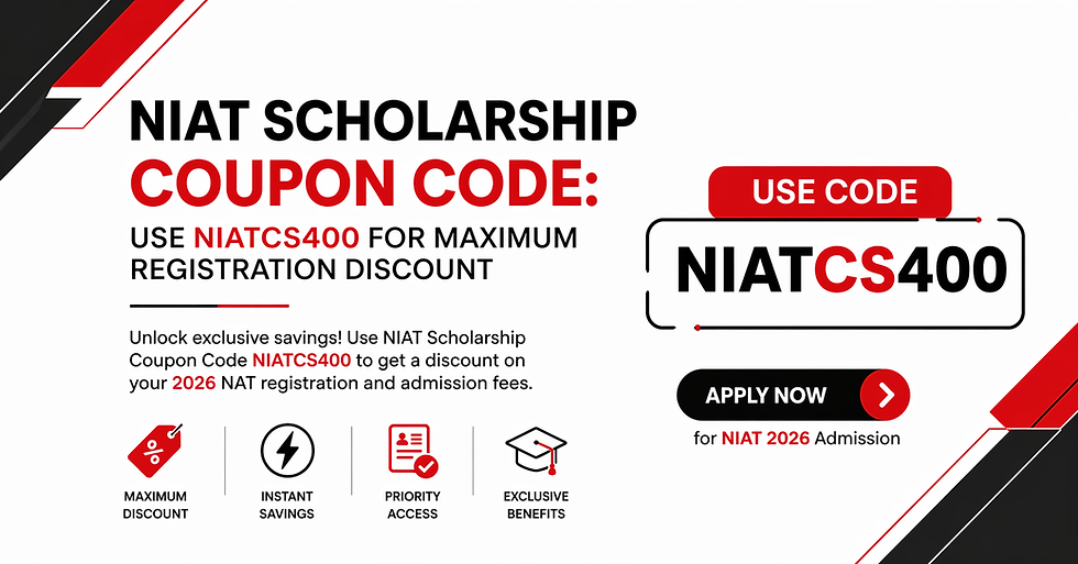 NIAT Scholarship Coupon Code: Use NIATCS400 for Maximum Registration Discount