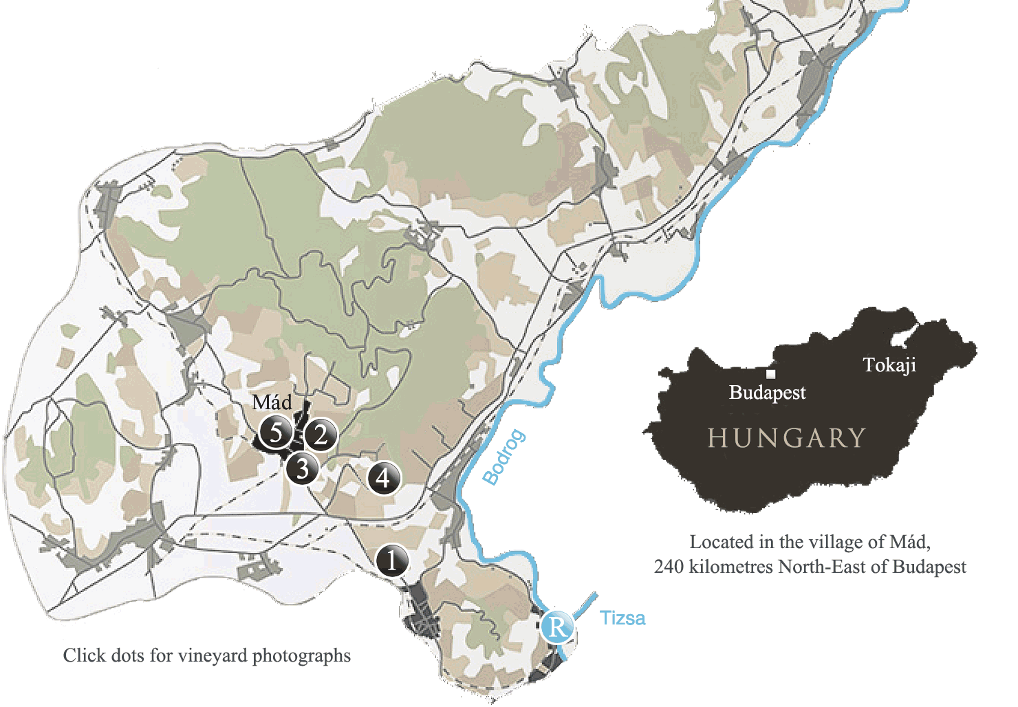 Localisation de Tokaj en Hongrie