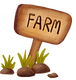 farm sign post graphic icon