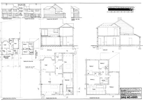 Double Storey Side and Rear Extension Drawing
