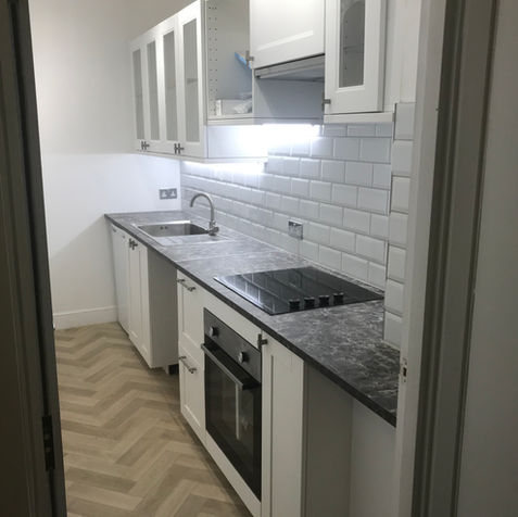 modern white renovated kitchen