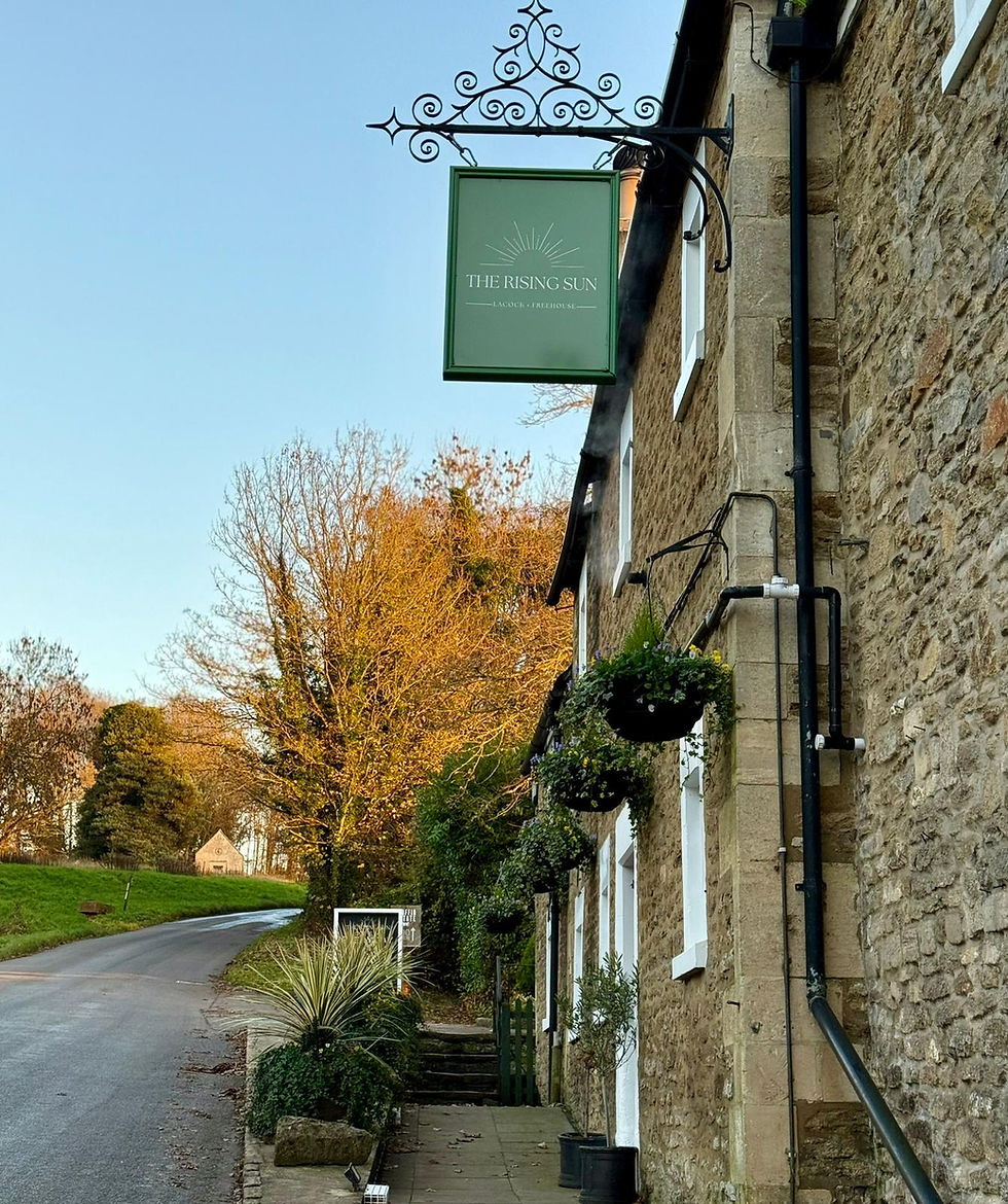 The Rising Sun country pub on Bowden hill, Lacock, Wiltshire