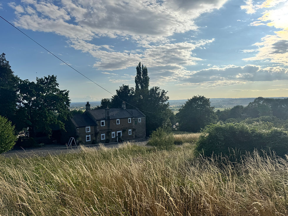 Summer view over the Rising Sun from Bowden Hill