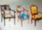 wooden carved fancy chairs antique design
