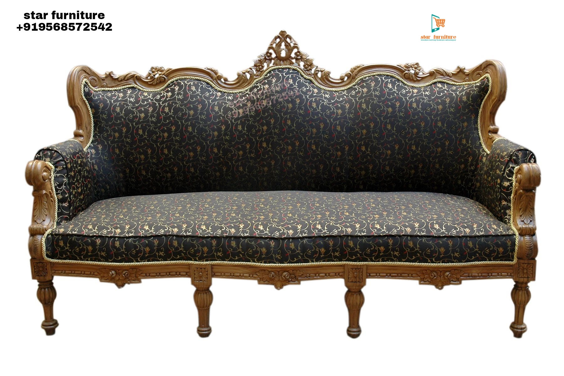 teak wood sofa set in carving