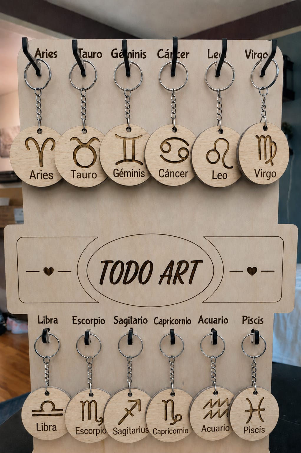 Llaveros de Signos Zodiacales en MDF