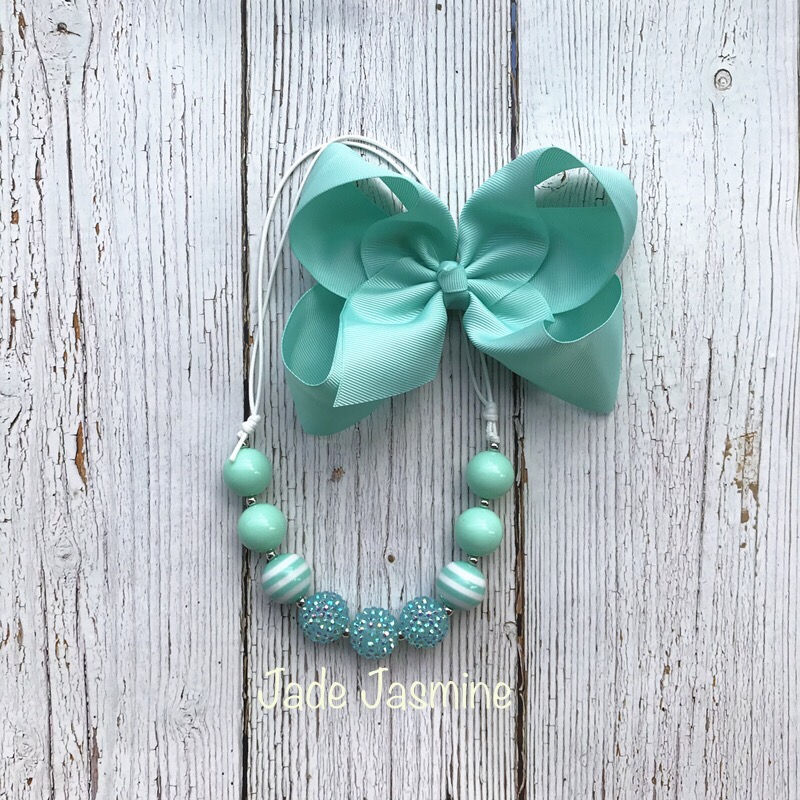 Thumbnail: Classic Hair-Bow & BubbleGum Necklace Set