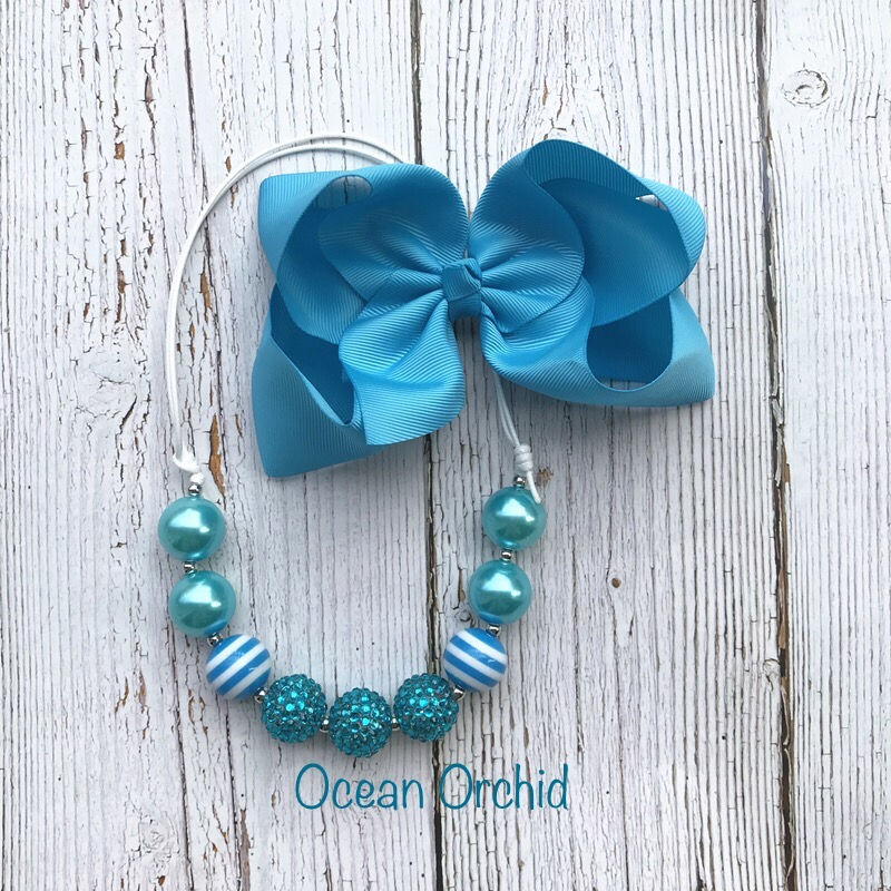 Thumbnail: Classic Hair-Bow & BubbleGum Necklace Set