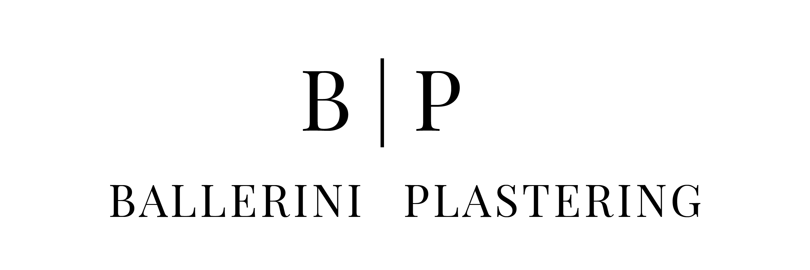 B | P - Ballerini Plastering logo in plain black text