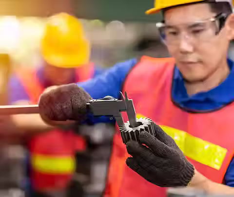 trabajador-ingeniero-que-usa-vernier-caliper-verificar-tamano-engranaje-precision-precisio