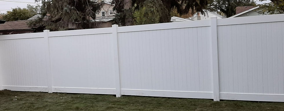 White PVC fence