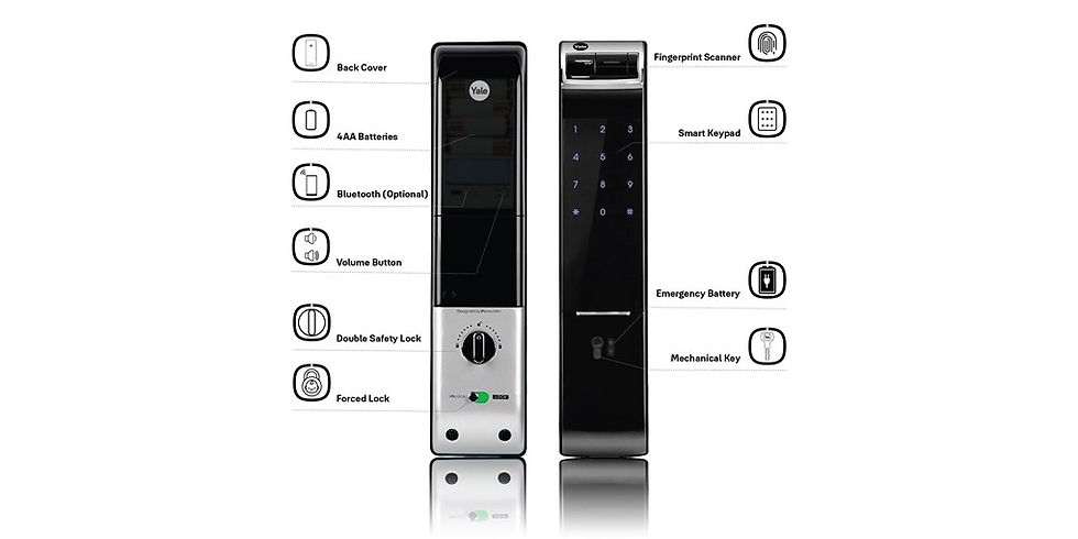 Thumbnail: YDM 4109A RL Smart Lock, Black , Without Handle