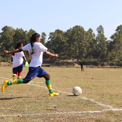 “Why to be limited in field and cooking hall, Let's all play football." 