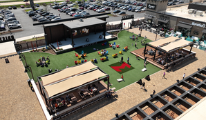 Drone shot of The Hub STL