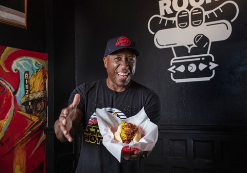 Steve Ewing at Steve's Hot Dogs