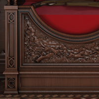 Готический элемент деревянного интерьера в неоготическом стиле