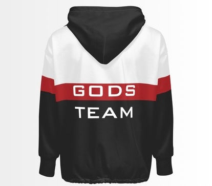 Thumbnail: Black, Red, White Performance Zip Hoodie