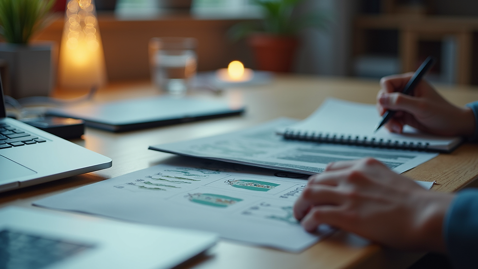 Close-up view of a creative digital design workspace