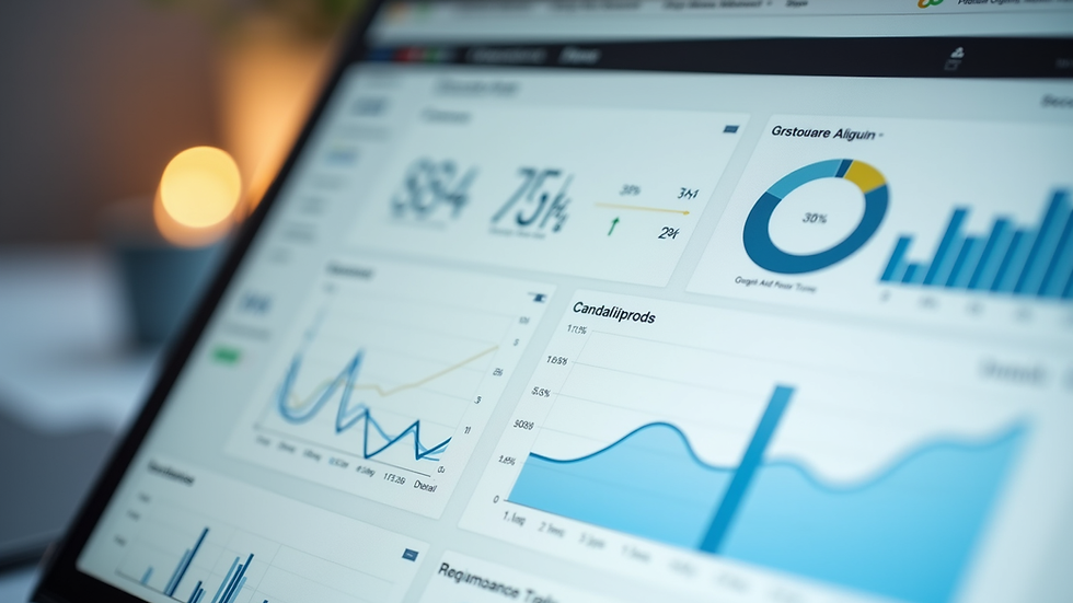 Close-up view of a digital marketing dashboard showing Google Ads performance metrics