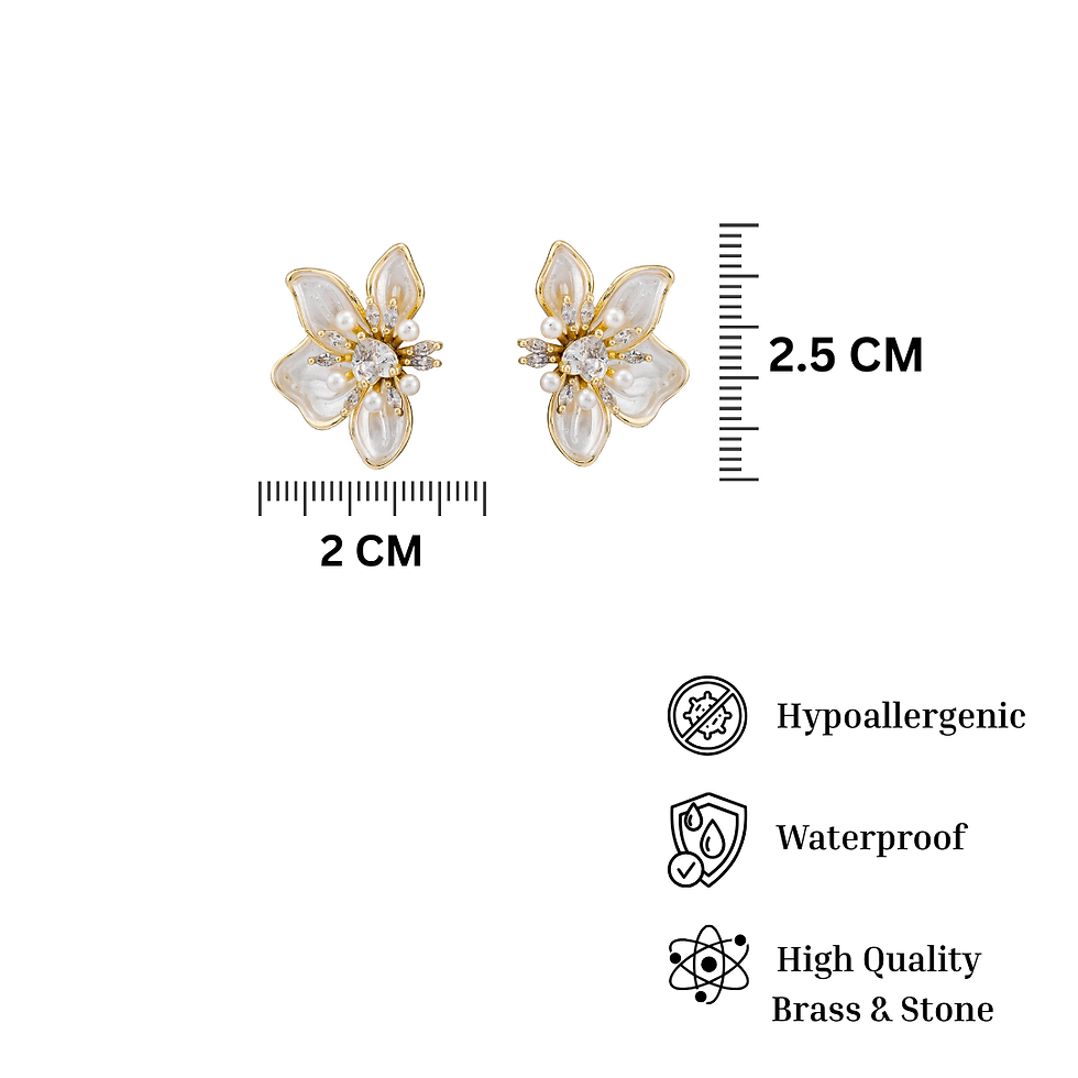 Thumbnail: Pearlescent Orchid Stud Earrings