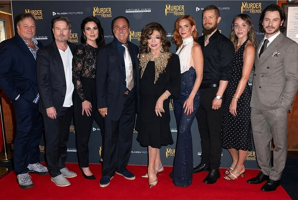 Jim Borstelmann, Jacob Young, Nadia Bjorlin, Mark Rozzano, Dame Joan Collins, Hana Vagnerová, Espen Hatleskog, India Thain and Toby-Alexander Smith