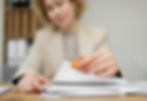 Women going through legal documents