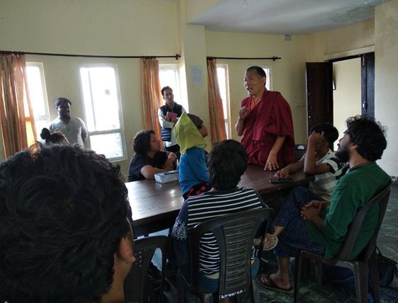 The ever sunny “Guruji” speaking about his journey and how the school instills qualities such as empathy and kindness within the students of their school on the second day of the Yatra