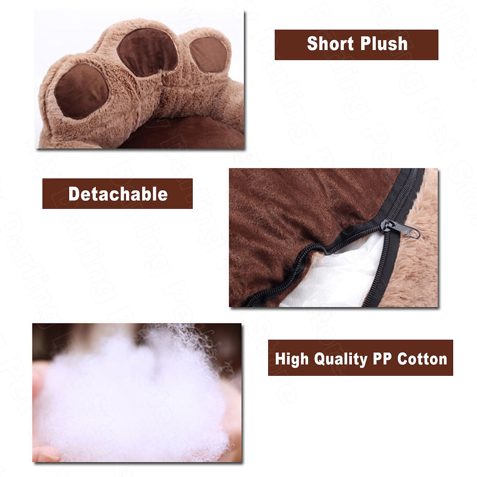Thumbnail: Warm and Comfortable Bear Paw Dog Bed