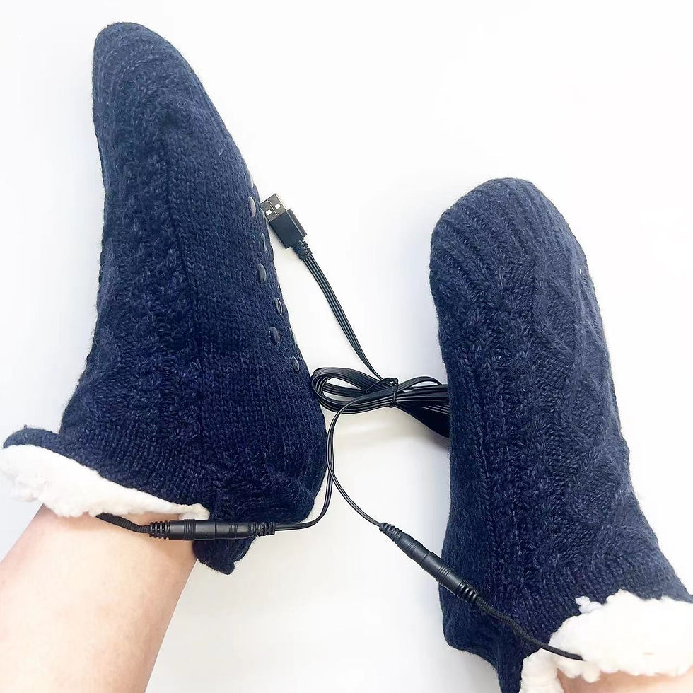 Thumbnail: Electric Foot Warmer Christmas Socks