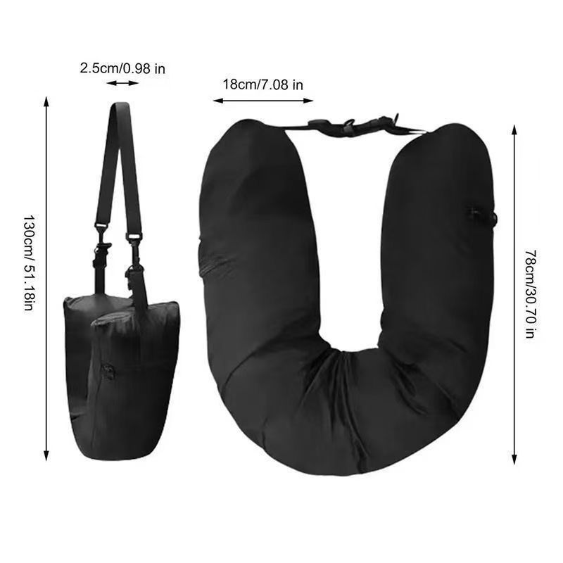 Thumbnail: Airplane Travel Sleeping Pillow - U-Shaped Velvet Pillow