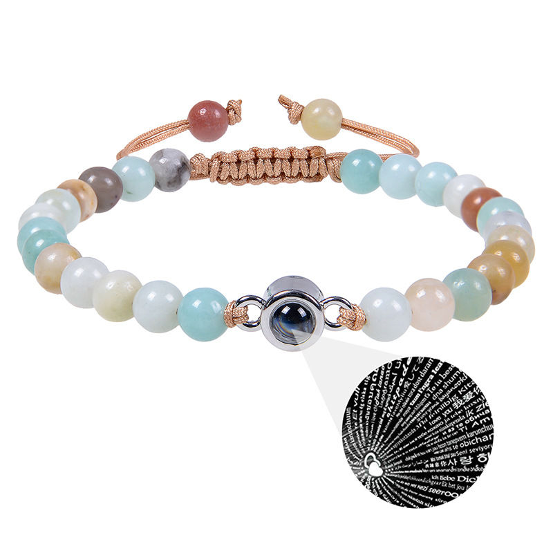 Thumbnail: Photo Projection Natural Stone Bracelet  