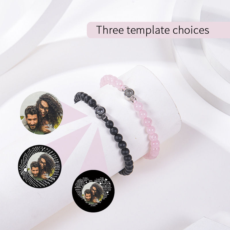 Thumbnail: Photo Projection Natural Stone Bracelet  