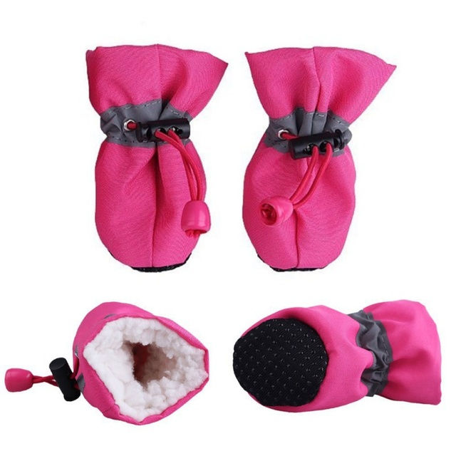 Thumbnail: 4pcs Pet Dog Shoes Anti-slip Booties For Small Dogs