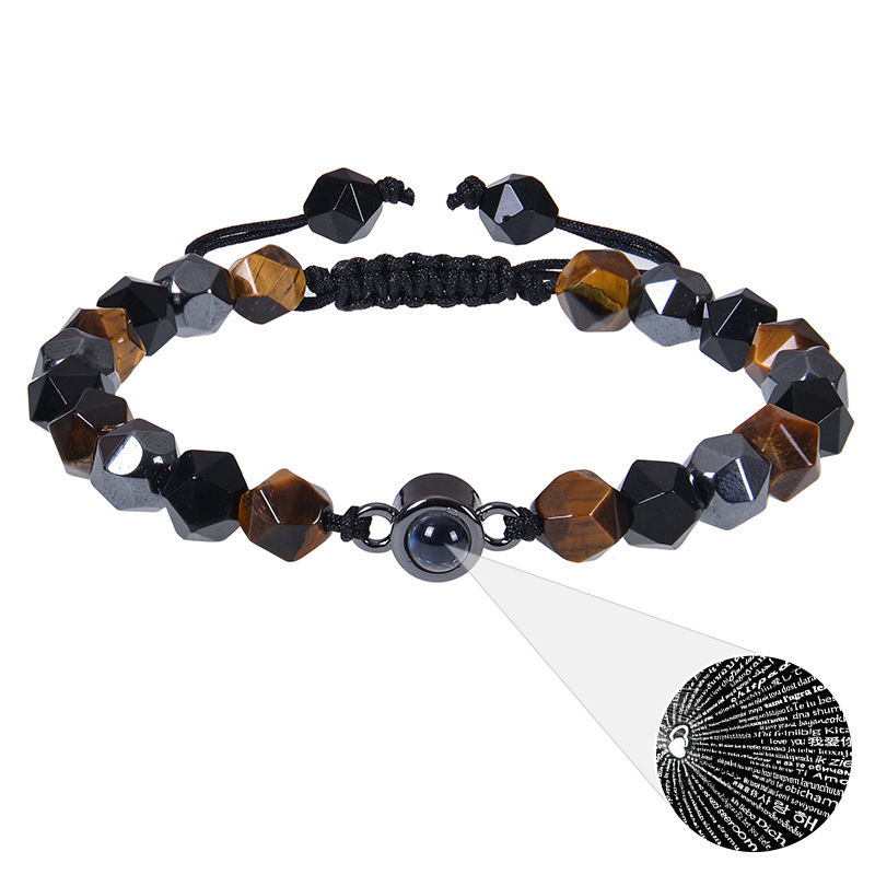 Thumbnail: Photo Projection Natural Stone Bracelet  