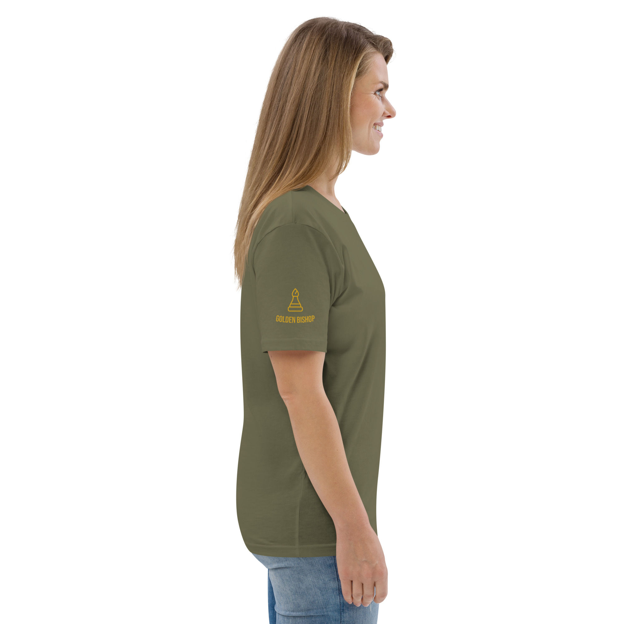 Unisex organic cotton t-shirt // Golden Bishop