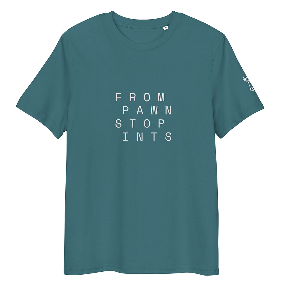 Miniatura: Unisex organic cotton t-shirt // From Pawns to Pints