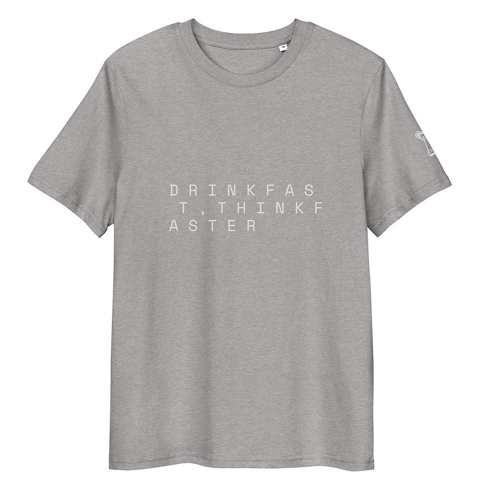 Miniature : Unisex organic cotton t-shirt // Drink Fast, Think Faster