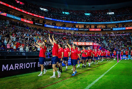 Hong Kong China mens team Rugby in the Kai tak stadium