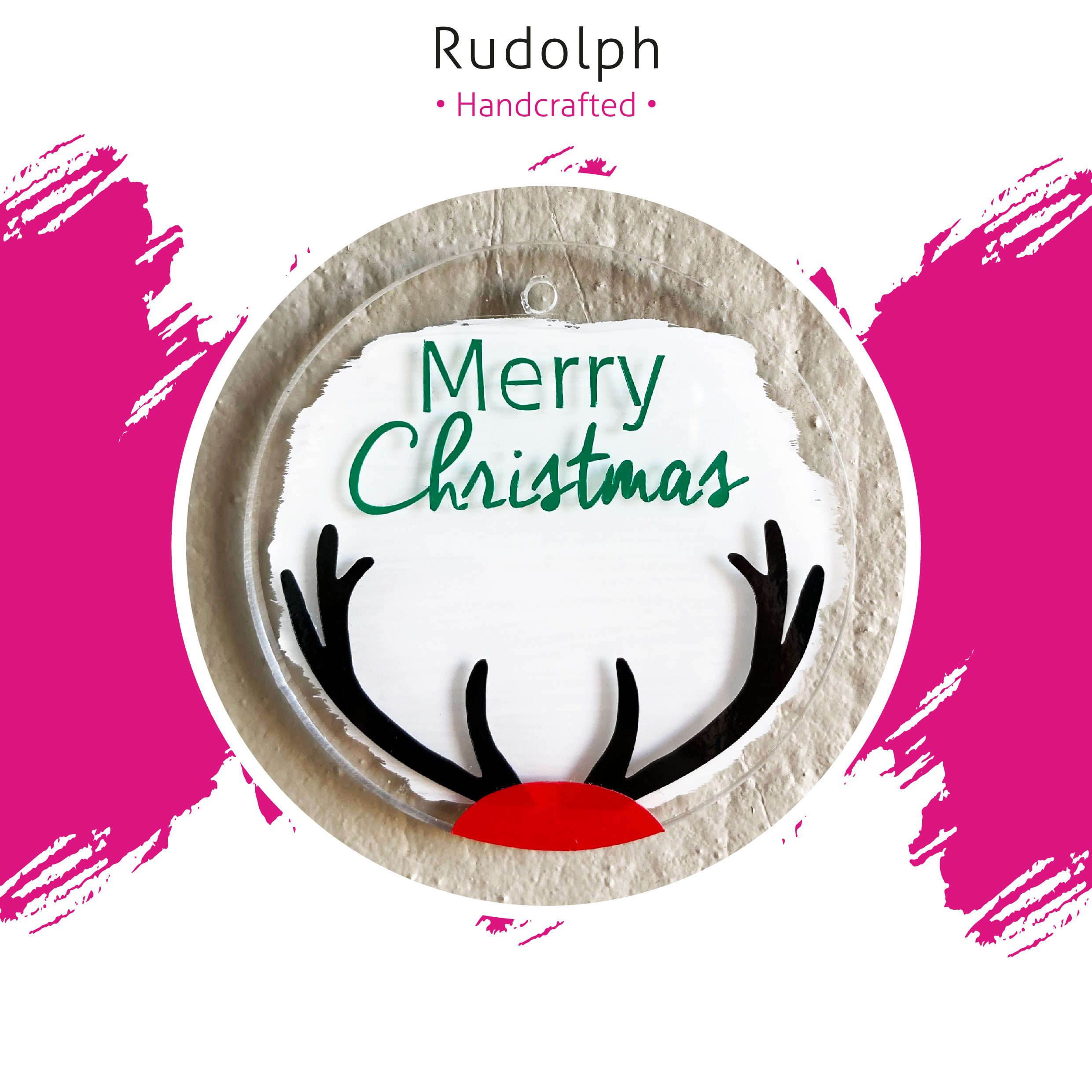 Acrylic Decorations ~ Rudolph