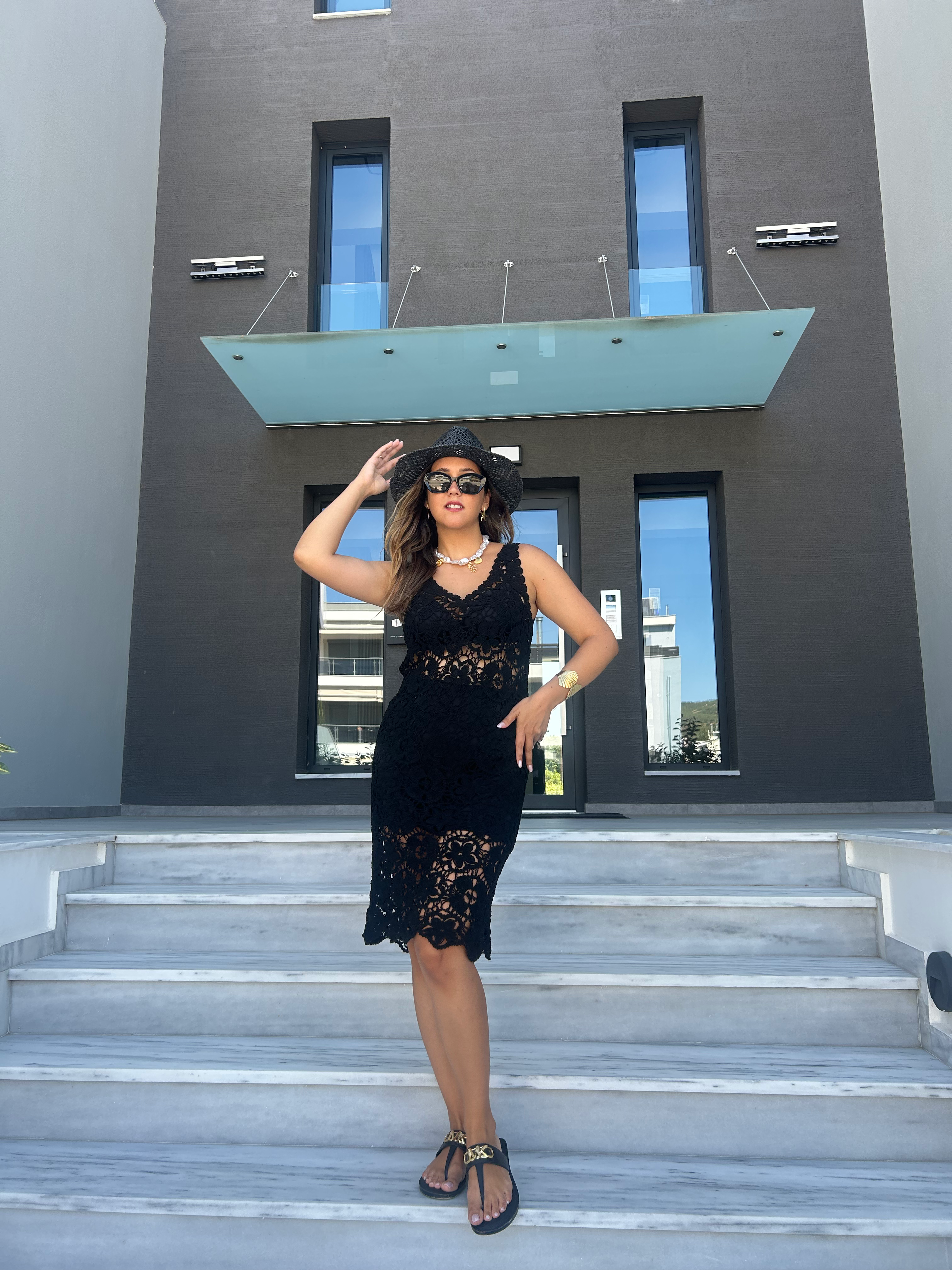 Sheer Crochet Beach Dress