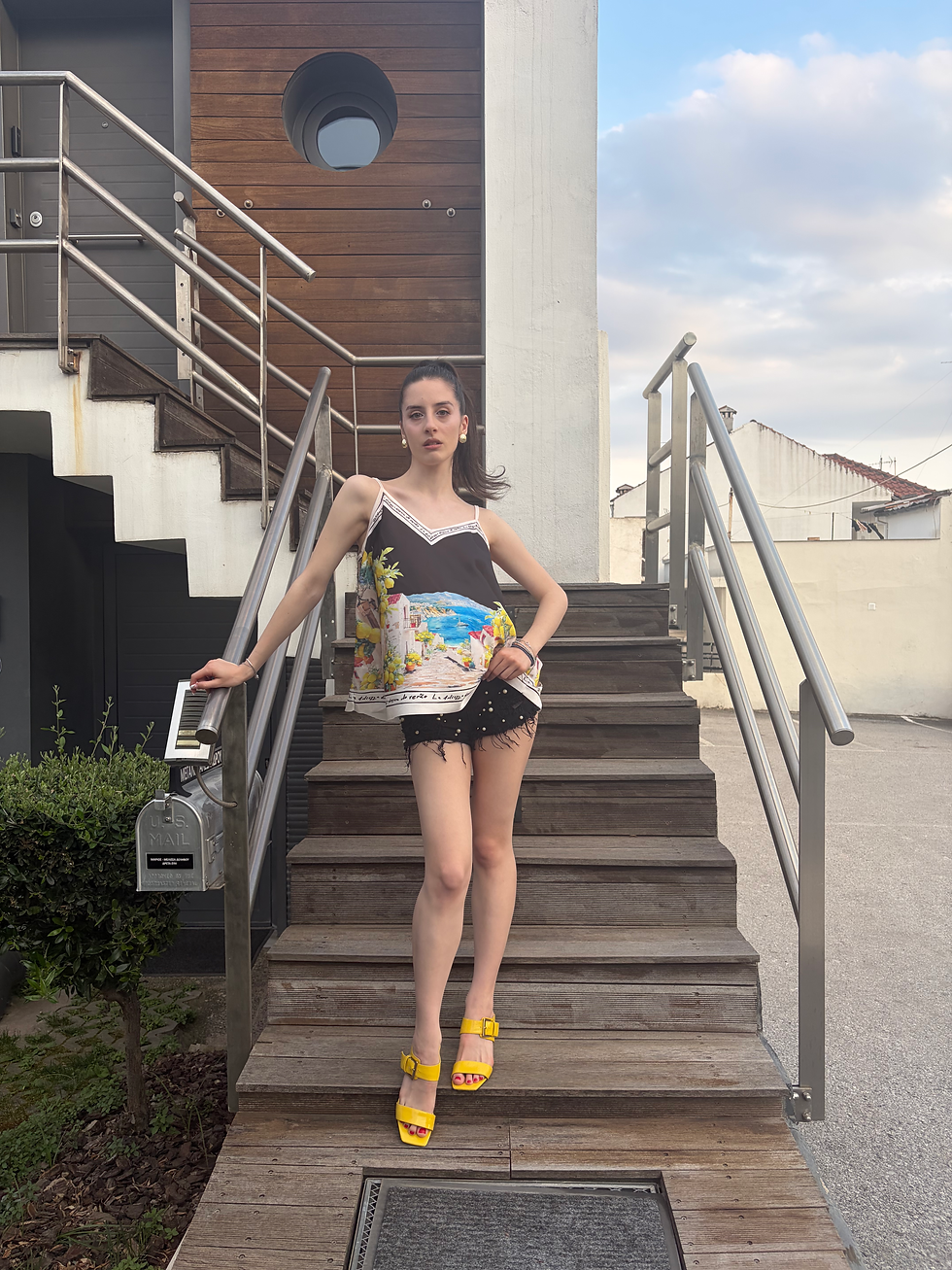 Thumbnail: Printed satin top