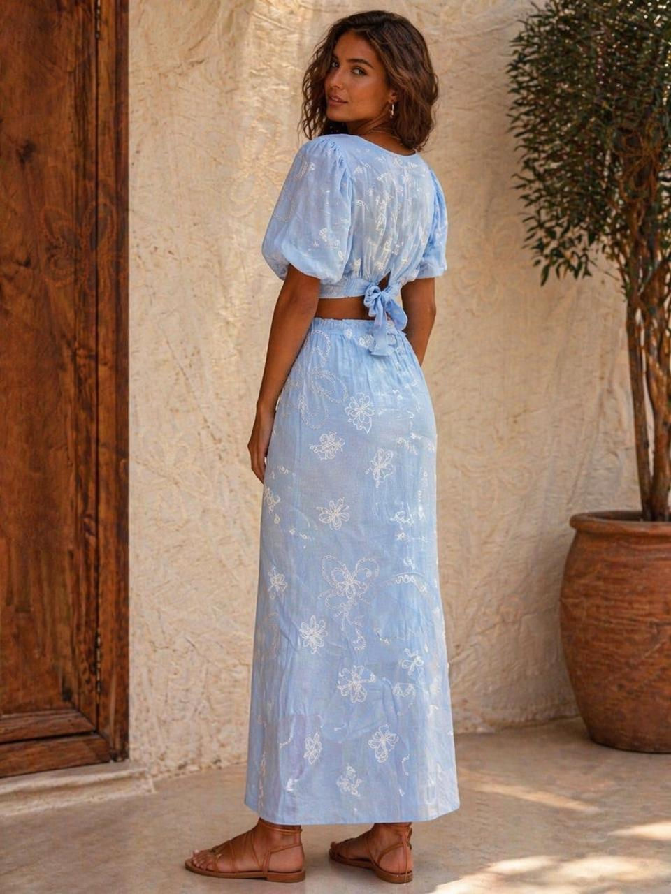Μικρογραφία: Long skirt with elastic waist