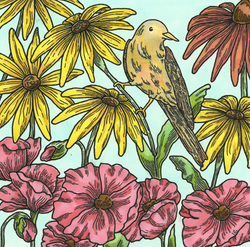 Bird & Flowers