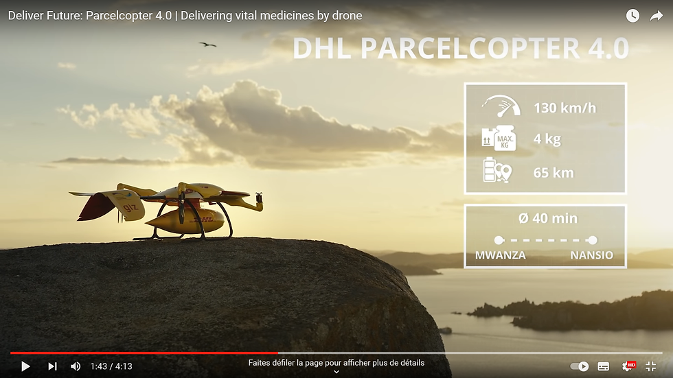 Le Parcelcopter 4.0 de DHL pour la livraison de médicaments