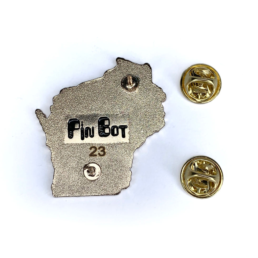 Thumbnail: Wisconsin 'Coffee 'Til Cocktails' Cocktail Enamel Pin - 4 Colors!