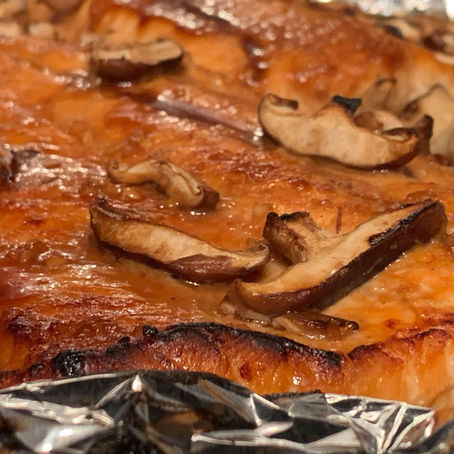 Teriyaki Salmon with Mushrooms
