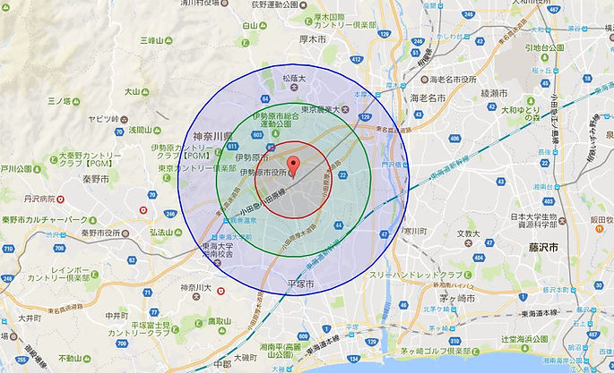 伊勢原すいな鍼灸治療院　出張範囲